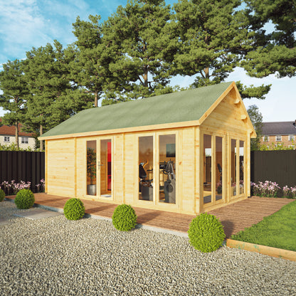 4 x 7m Hummingbird Premium Log Cabin