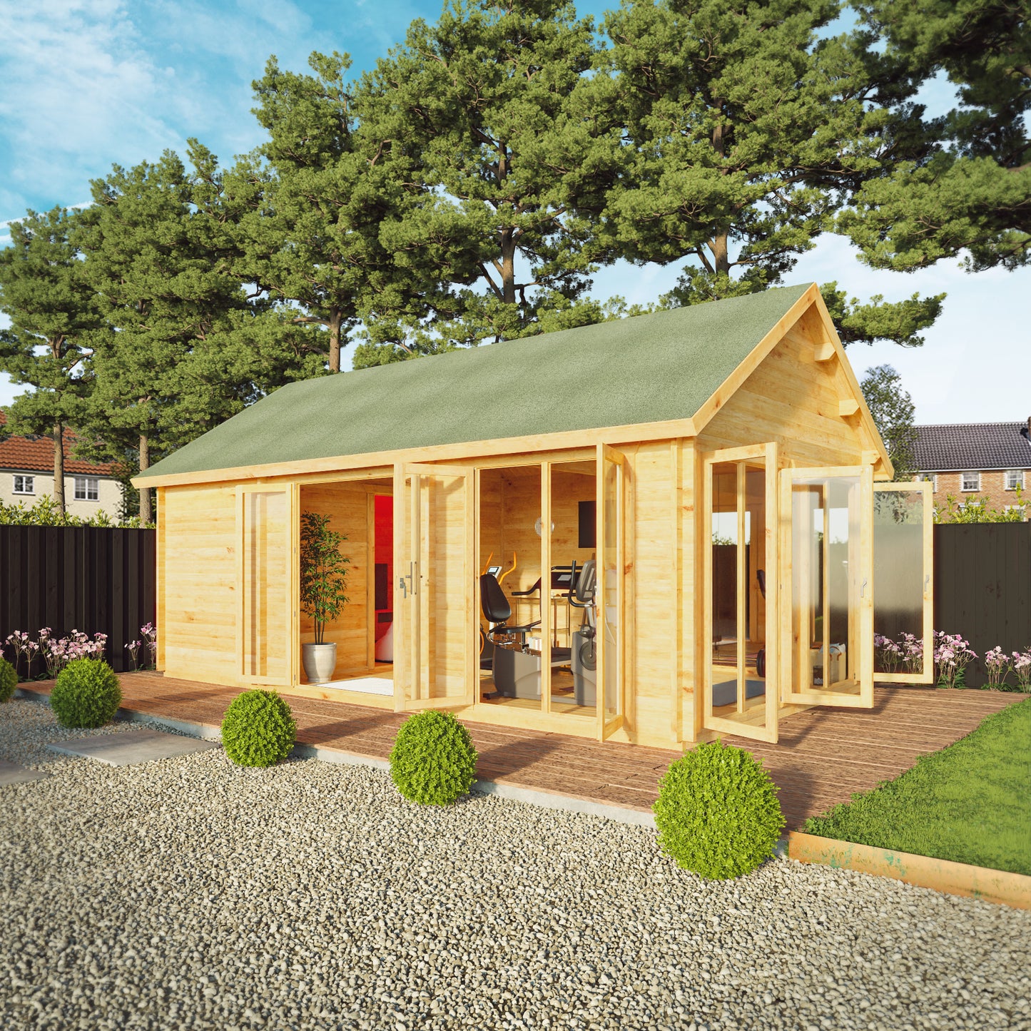 4 x 7m Hummingbird Premium Log Cabin