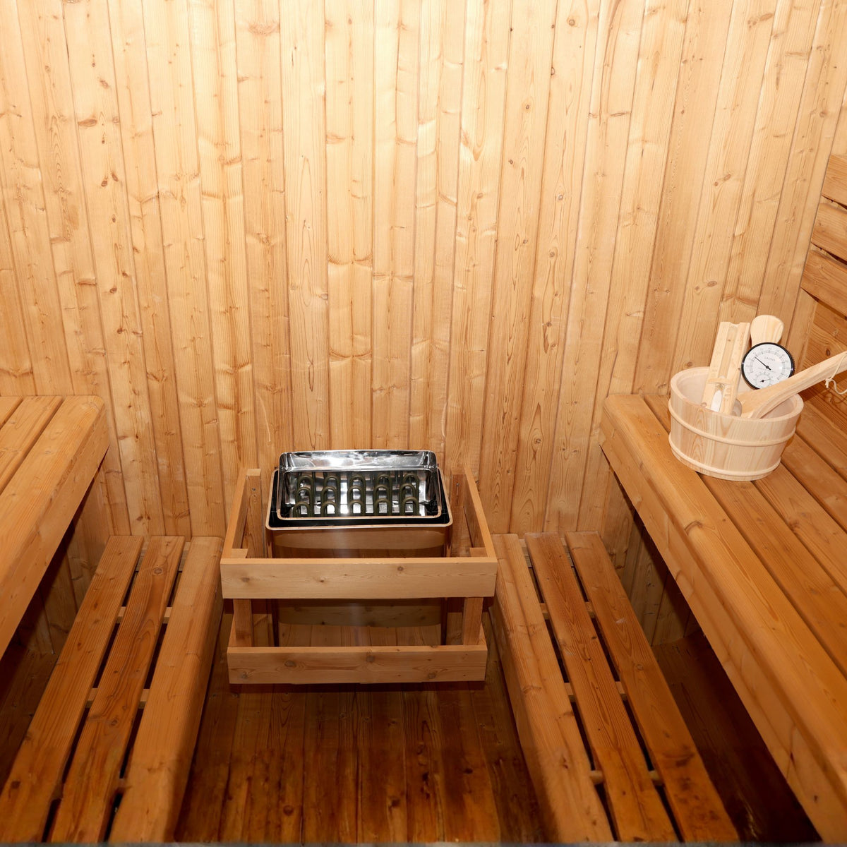 Novi Cube 6 person sauna internal photo