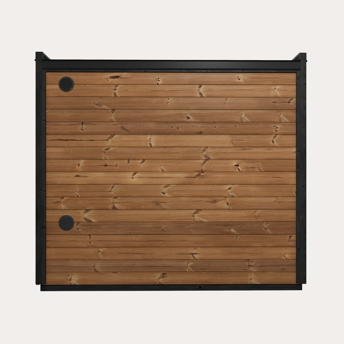 Back view of the Novi Rose 4 person sauna
