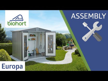 Biohort 6x3 Europa Quartz Grey Garden Shed