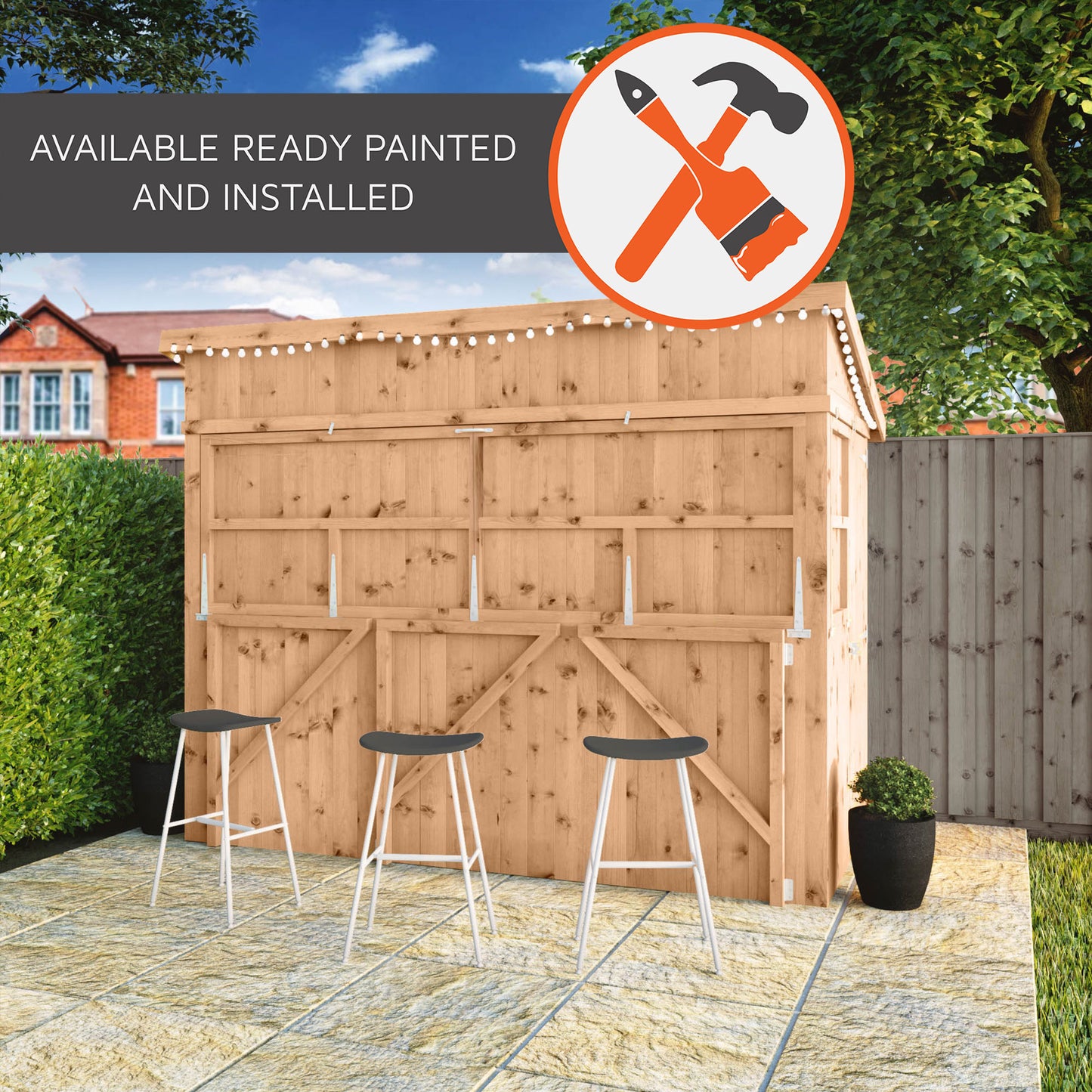 9 x 4 Premium Pressure Treated Garden Bar + Shutter pack