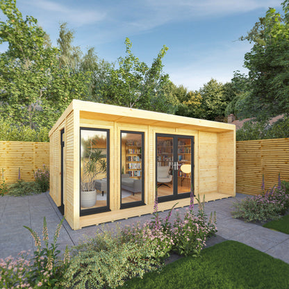 The Creswell 5m x 3m Premium Insulated Garden Room with Anthracite UPVC