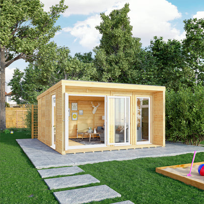 The Creswell 4m x 4m Premium Insulated Garden Room with White UPVC