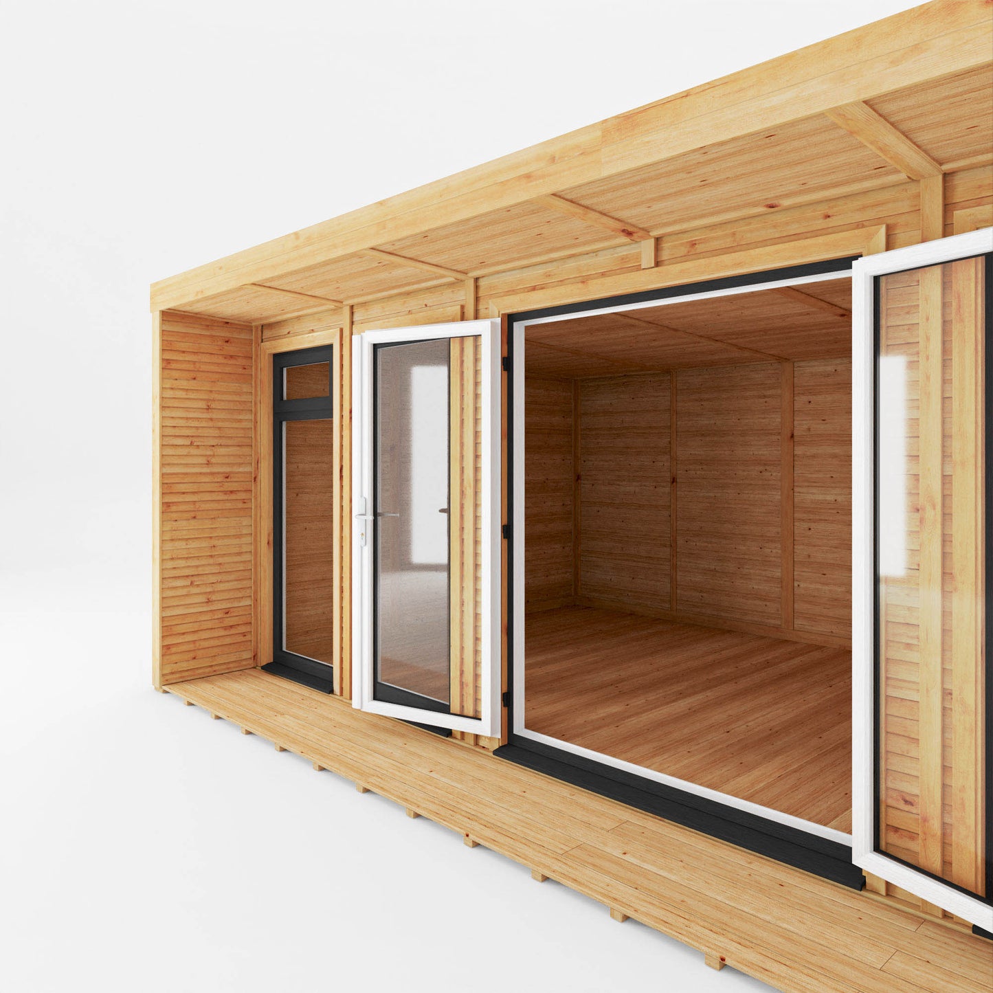 The Creswell 6m x 3m Premium Insulated Garden Room with Anthracite UPVC