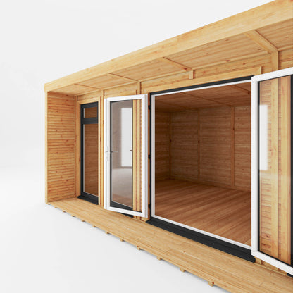 The Creswell 6m x 3m Premium Insulated Garden Room with Anthracite UPVC