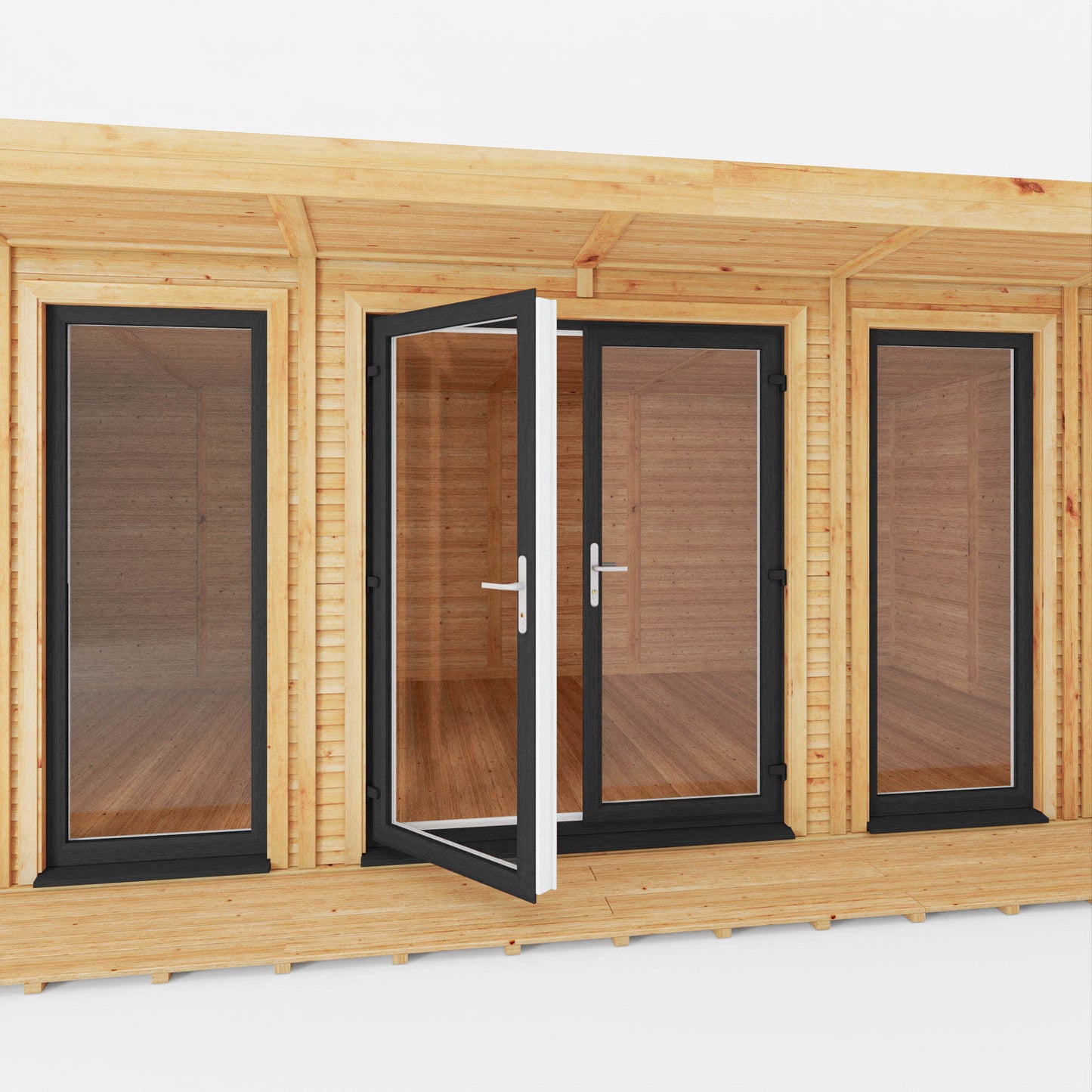 The Creswell 6m x 3m Premium Insulated Garden Room with Anthracite UPVC