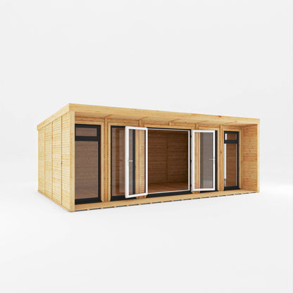 The Creswell 6m x 3m Premium Insulated Garden Room with Anthracite UPVC