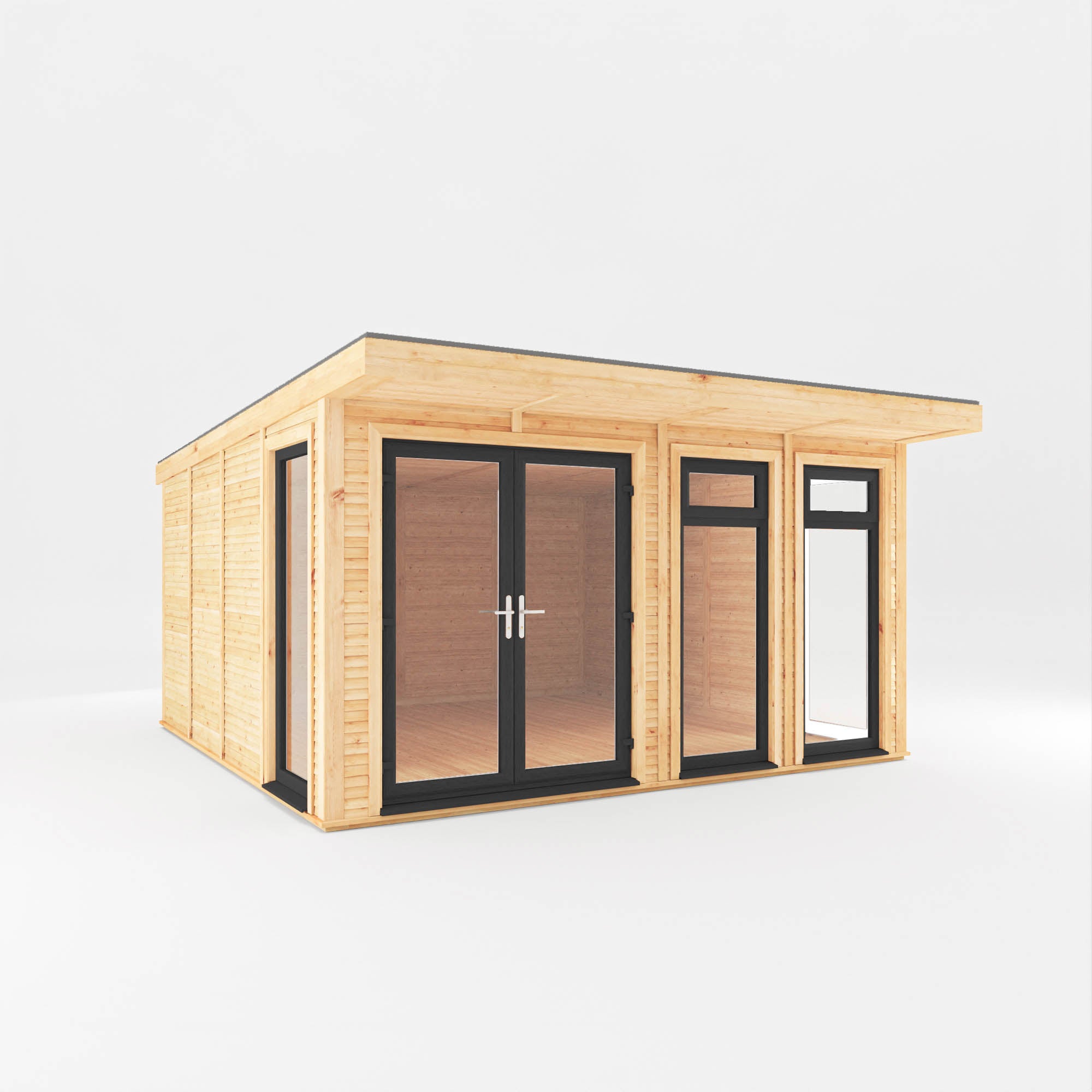 The Edwinstowe 4m x 4m Premium Insulated Garden Room with Anthracite U Waltons