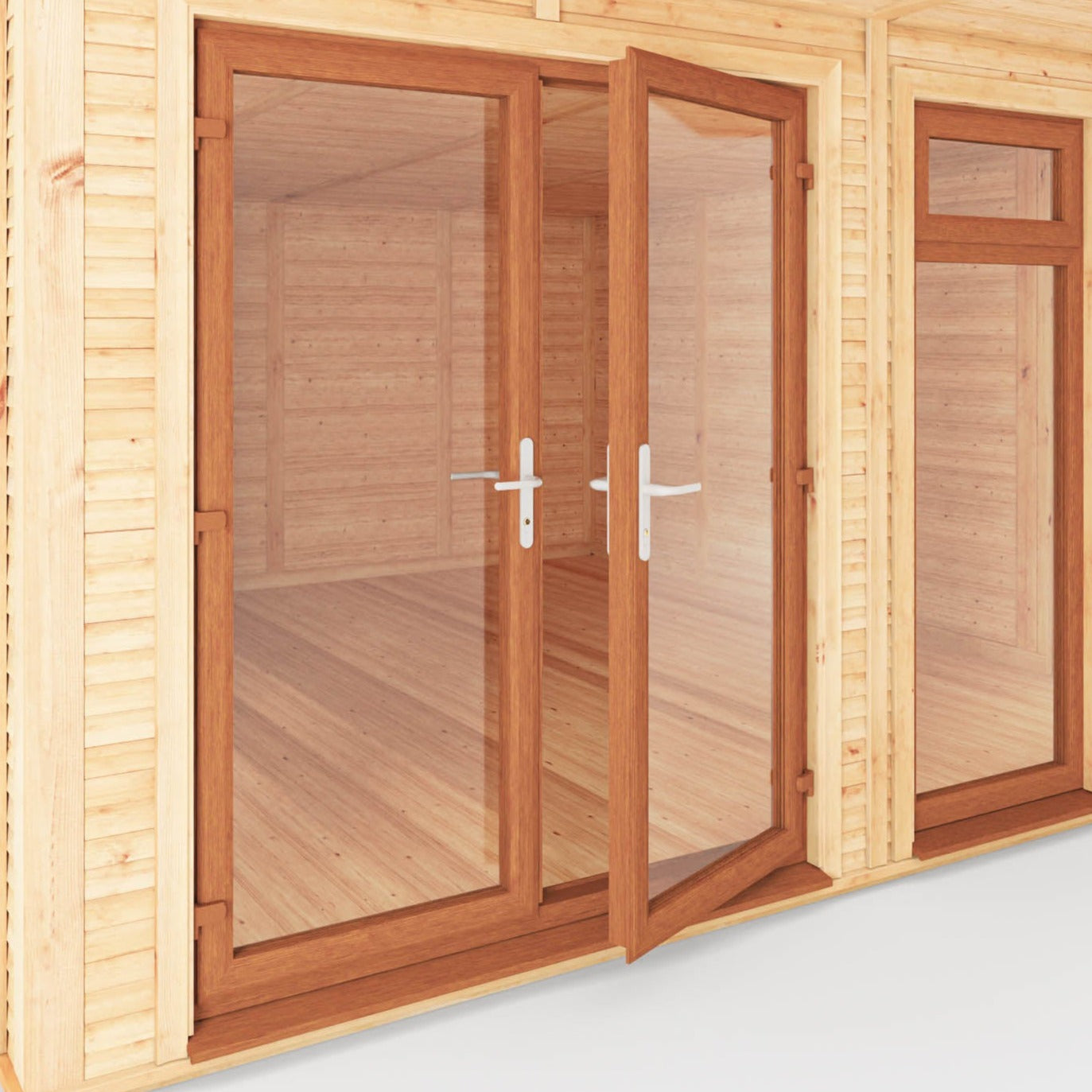 Additional UPVC Double Door - Oak