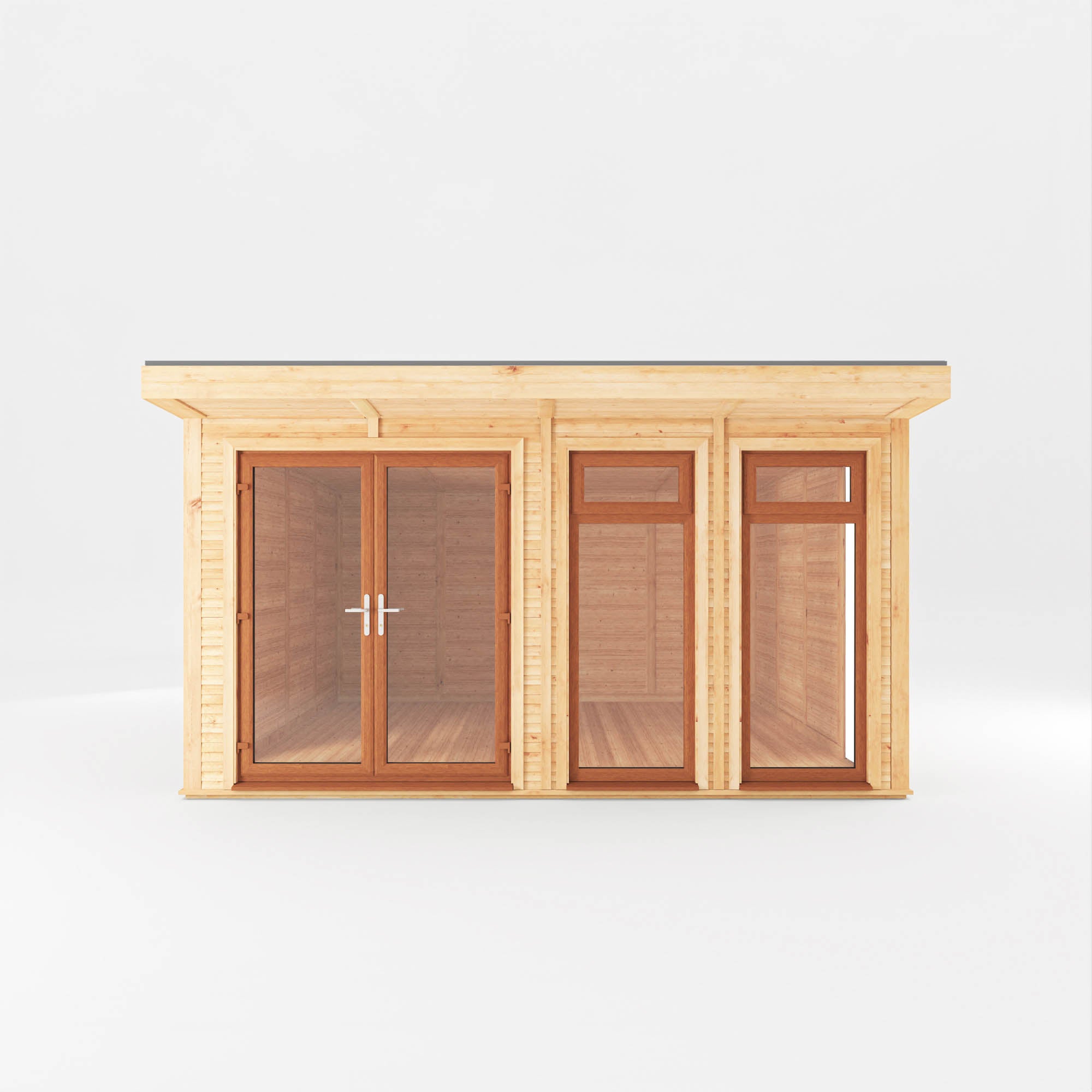 The Edwinstowe 4m x 4m Premium Insulated Garden Room with Oak UPVC Waltons