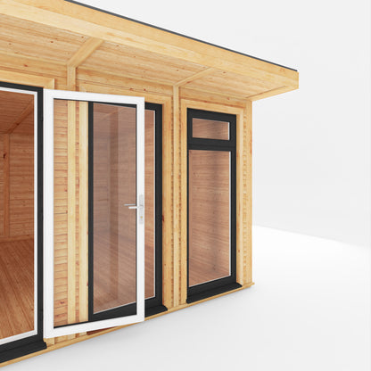 The Edwinstowe 6m x 4m Premium Insulated Garden Room with Anthracite UPVC