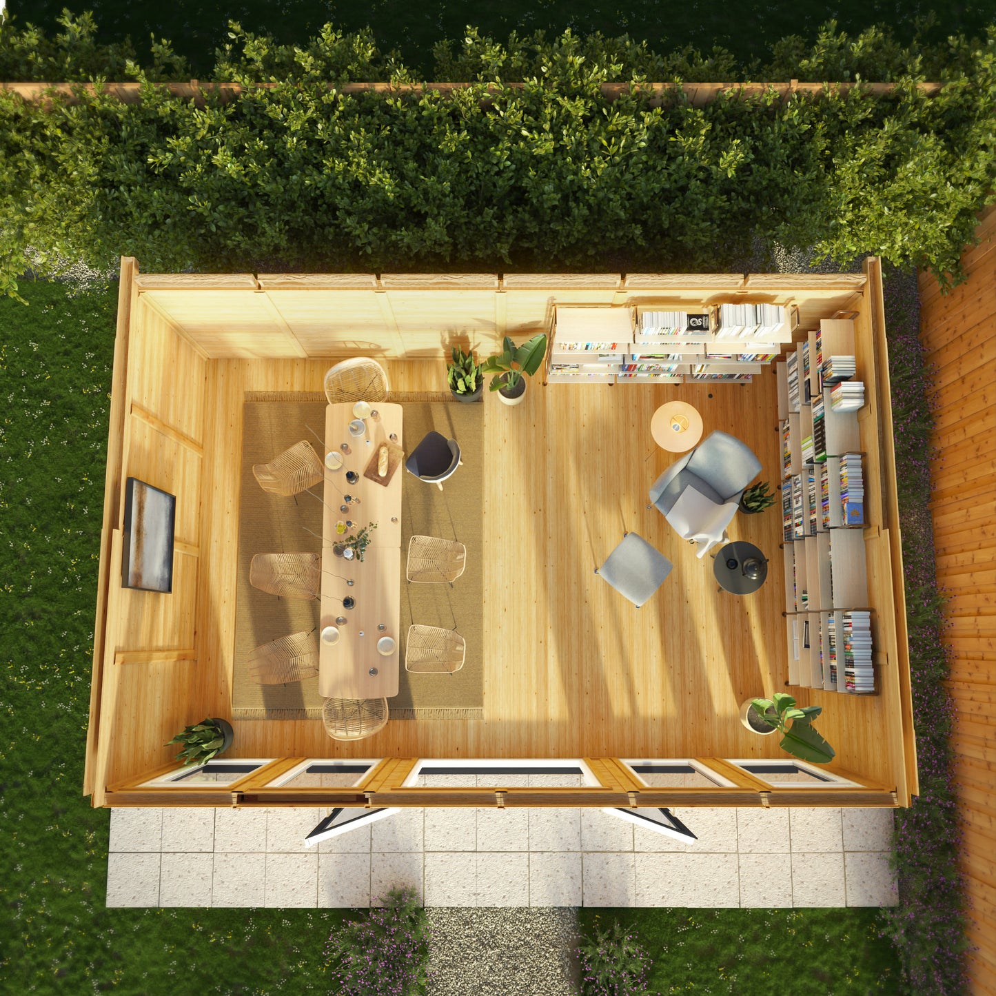 The Edwinstowe 6m x 4m Premium Insulated Garden Room with Anthracite UPVC