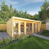 The Harlow 6m x 4m Premium Insulated Garden Room with Oak UPVC
