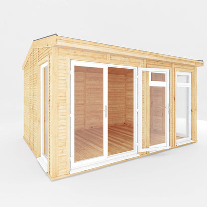 The Rufford 4m x 3m Premium Insulated Garden Room with White UPVC