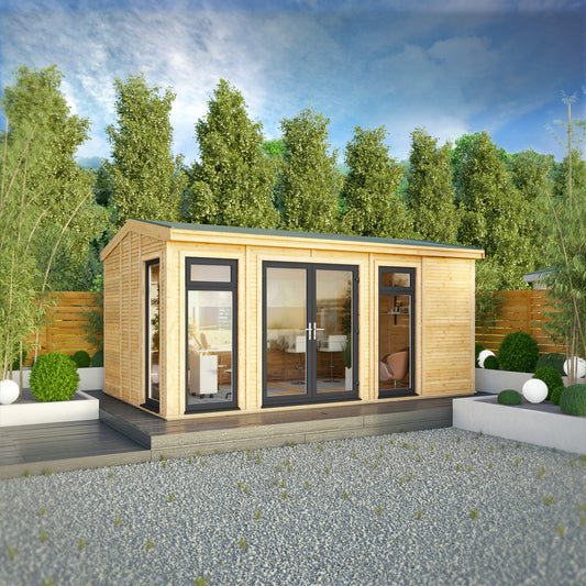 The Rufford 5m x 3m Premium Insulated Garden Room with Anthracite UPVC