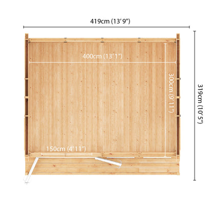 The Thoresby 4m x 3m Premium Insulated Garden Room with White UPVC