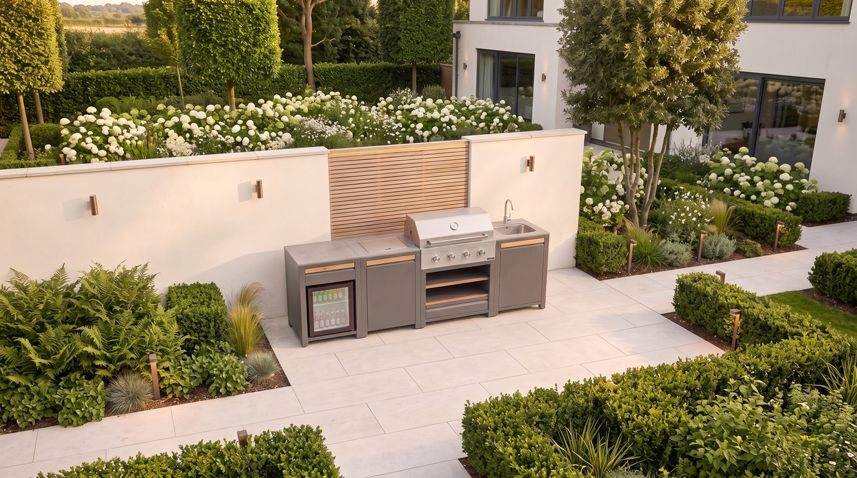 Urban Medium Outdoor Kitchen from above