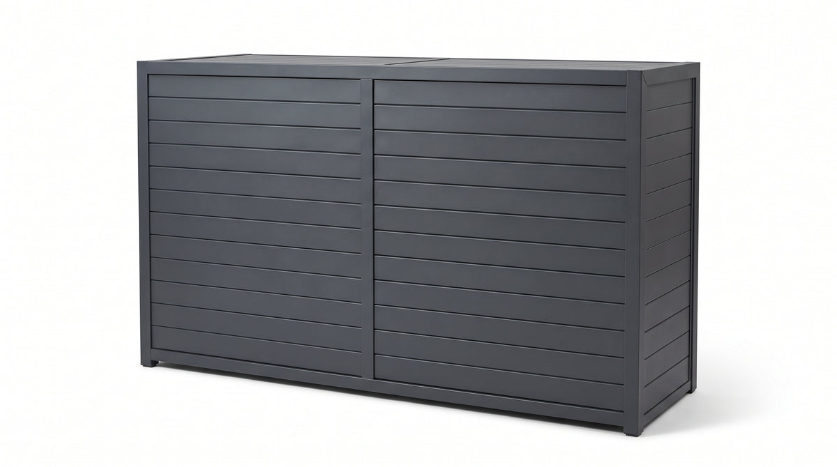 Vantage Outdoor Kitchen Pod Unit with Lift Up Lid, closed, Grey