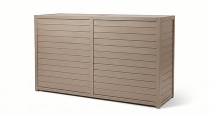 Vantage Outdoor Kitchen Pod Unit with Lift Up Lid, closed, Sand