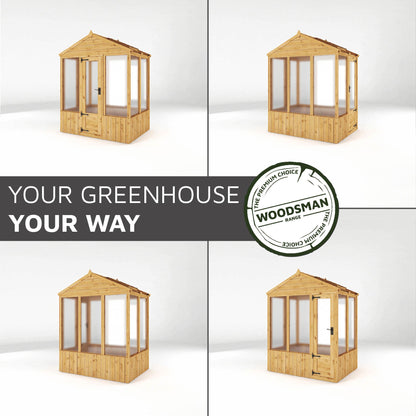 6 x 4 Woodsman Apex Polycarbonate Greenhouse