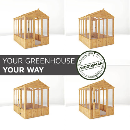 8 x 6 Woodsman Apex Styrene Greenhouse