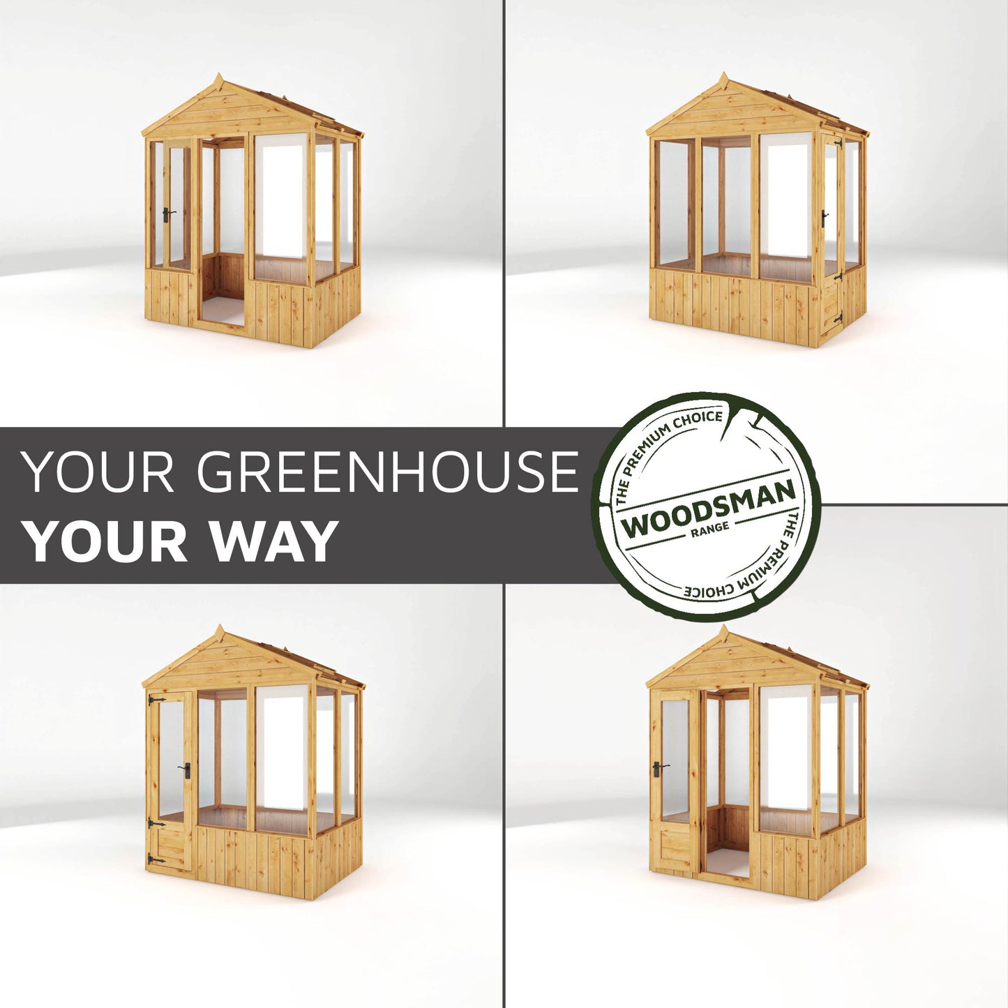 6 x 4 Woodsman Apex Styrene Greenhouse