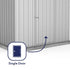 Absco Premier 7' 5 x 5 Titanium Reverse Apex Metal Shed
