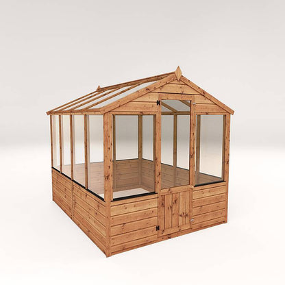 Refurbished 8 x 6 Evesham Wooden Greenhouse