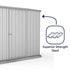 Absco Premier 7' 5 x 5 Titanium Reverse Apex Metal Shed
