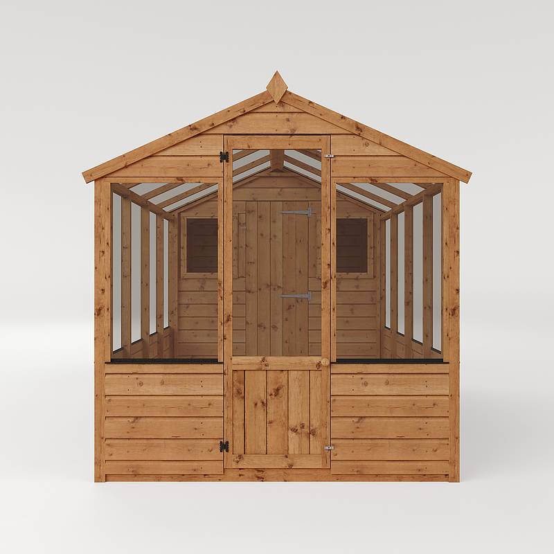 Refurbished 12 x 6 Shiplap Combi Greenhouse & Wooden Storage Shed
