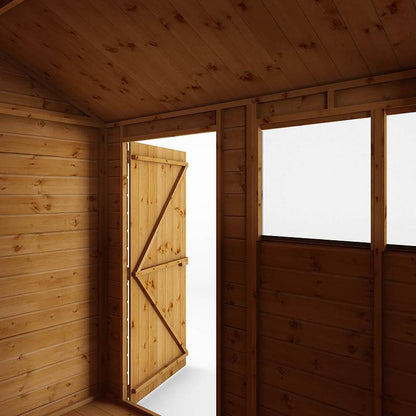 Refurbished Pressure Treated 8 x 6 Shiplap Reverse Apex Wooden Shed