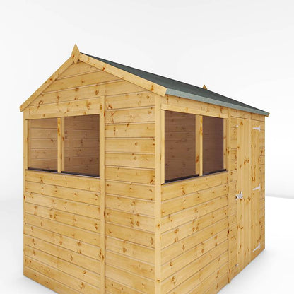 Refurbished Pressure Treated 8 x 6 Shiplap Reverse Apex Wooden Shed