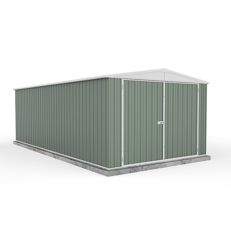 Absco Utility Workshop 20 x 10 Eucalyptus Apex Metal Shed