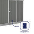Absco Space Saver 7' 5 x 3 Woodland Grey Pent Metal Shed
