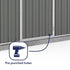 Absco Space Saver 7' 5 x 3 Woodland Grey Pent Metal Shed
