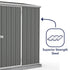 Absco Space Saver 7' 5 x 3 Woodland Grey Pent Metal Shed
