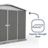 Absco Regent 10 x 12 Woodland Grey Apex Metal Shed
