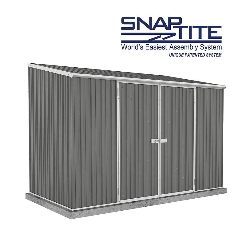 Absco Space Saver 10 x 5 Woodland Grey Pent Metal Shed
