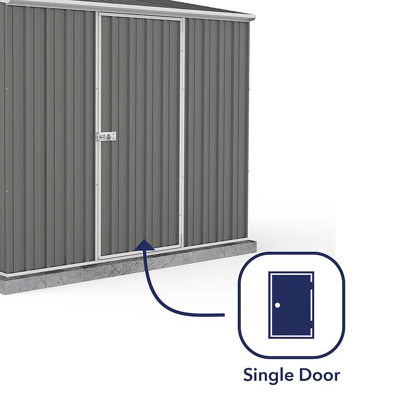 Absco Space Saver 7' 5 x 5 Woodland Grey Pent Metal Shed