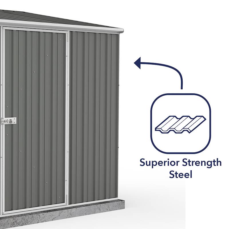 Absco Space Saver 7' 5 x 5 Woodland Grey Pent Metal Shed