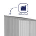 Absco Space Saver 5 x 5 Titanium Pent Metal Shed
