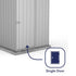Absco Space Saver 5 x 5 Titanium Pent Metal Shed
