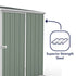 Absco Space Saver 5 x 5 Eucalyptus Pent Metal Shed
