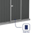 Absco Space Saver 7' 5 x 5 Dark Grey Pent Metal Shed
