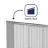 Absco Space Saver 7' 5 x 3 Titanium Pent Metal Shed

