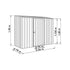 Absco Space Saver 7' 5 x 3 Titanium Pent Metal Shed
