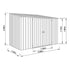 Absco Space Saver 10 x 5 Dark Grey Pent Metal Shed
