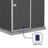 Absco Premier 5 x 5 Dark Grey Reverse Apex Metal Shed
