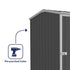 Absco Premier 5 x 5 Dark Grey Reverse Apex Metal Shed
